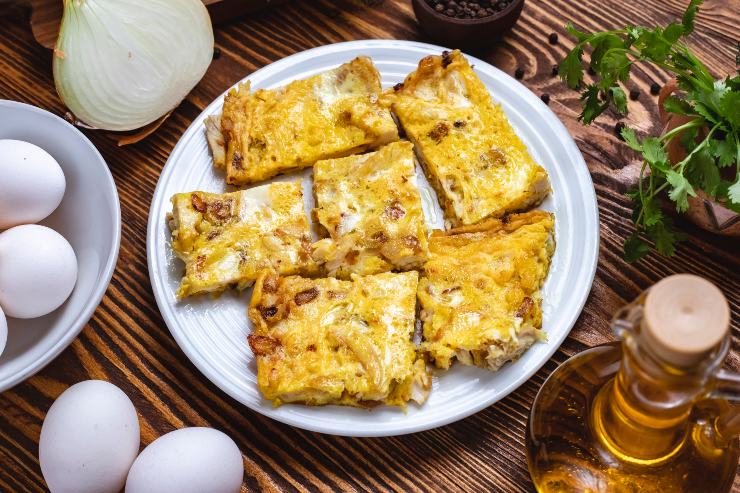 Frittata tonno e zucchine a quadretti